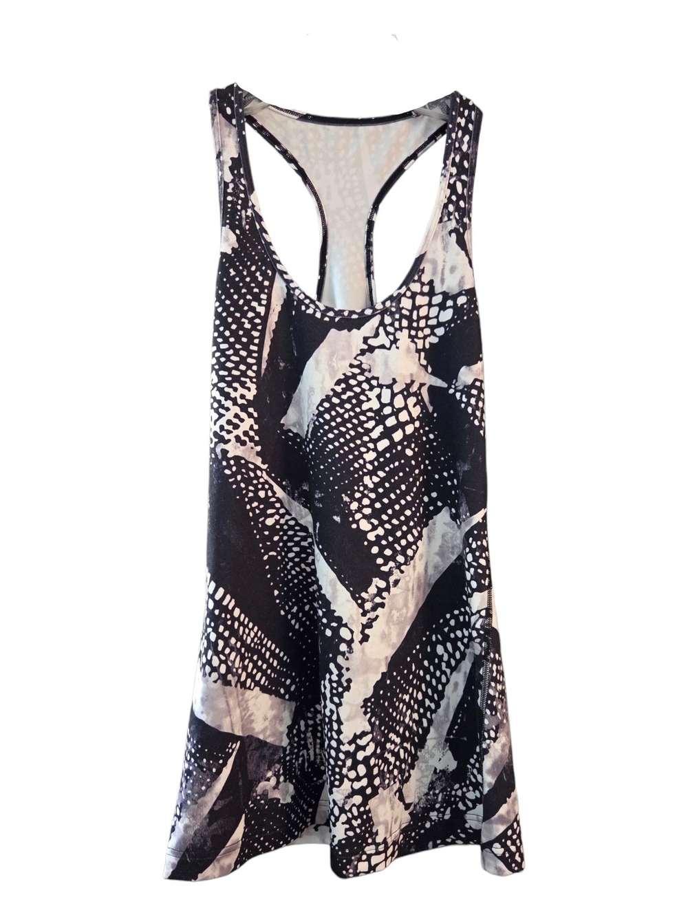 Lululemon Athletica Cool Racerback (CRB) 'Static Mist Black White' Tank -Size 8*